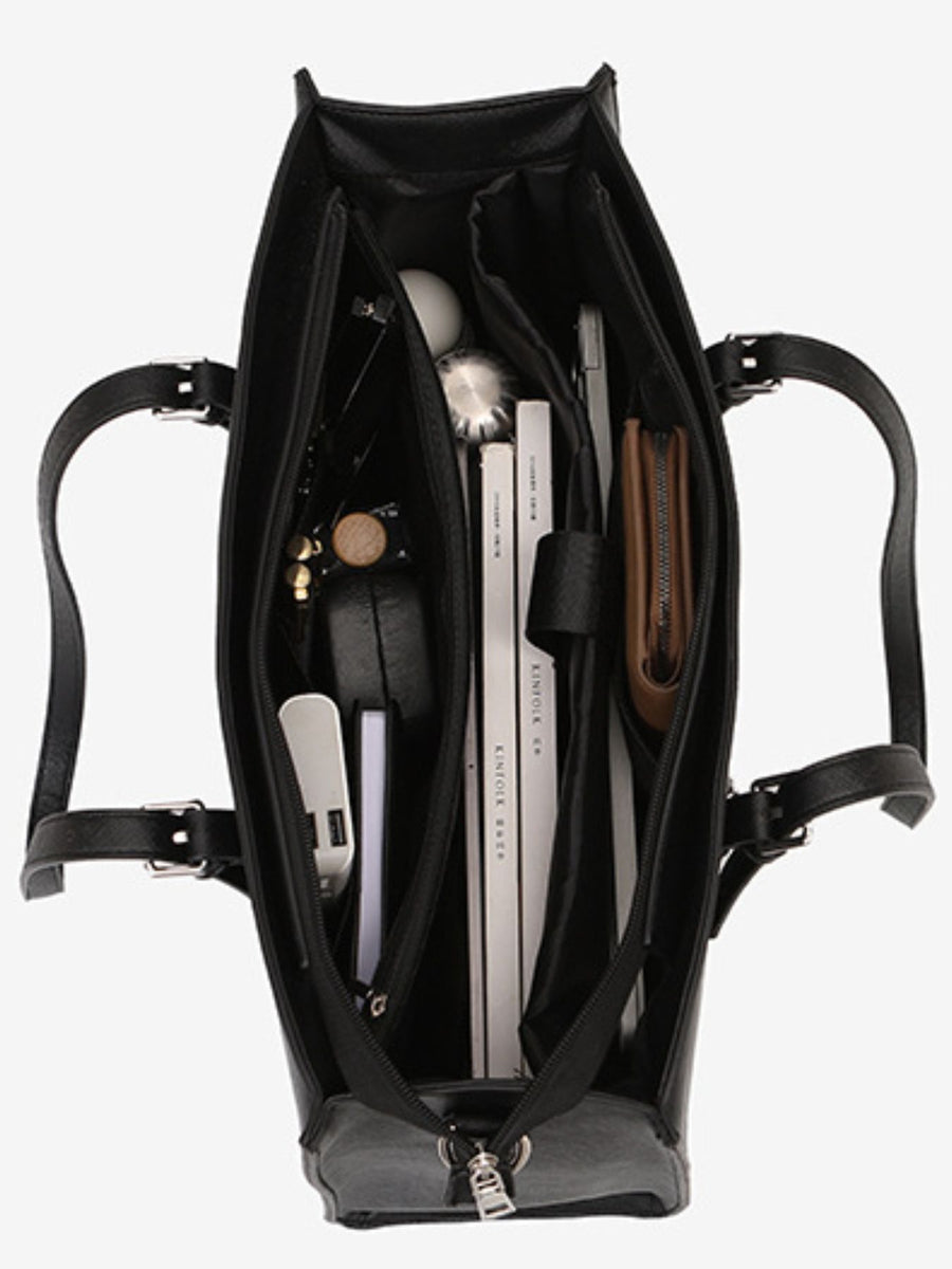 black with tote with structured 11