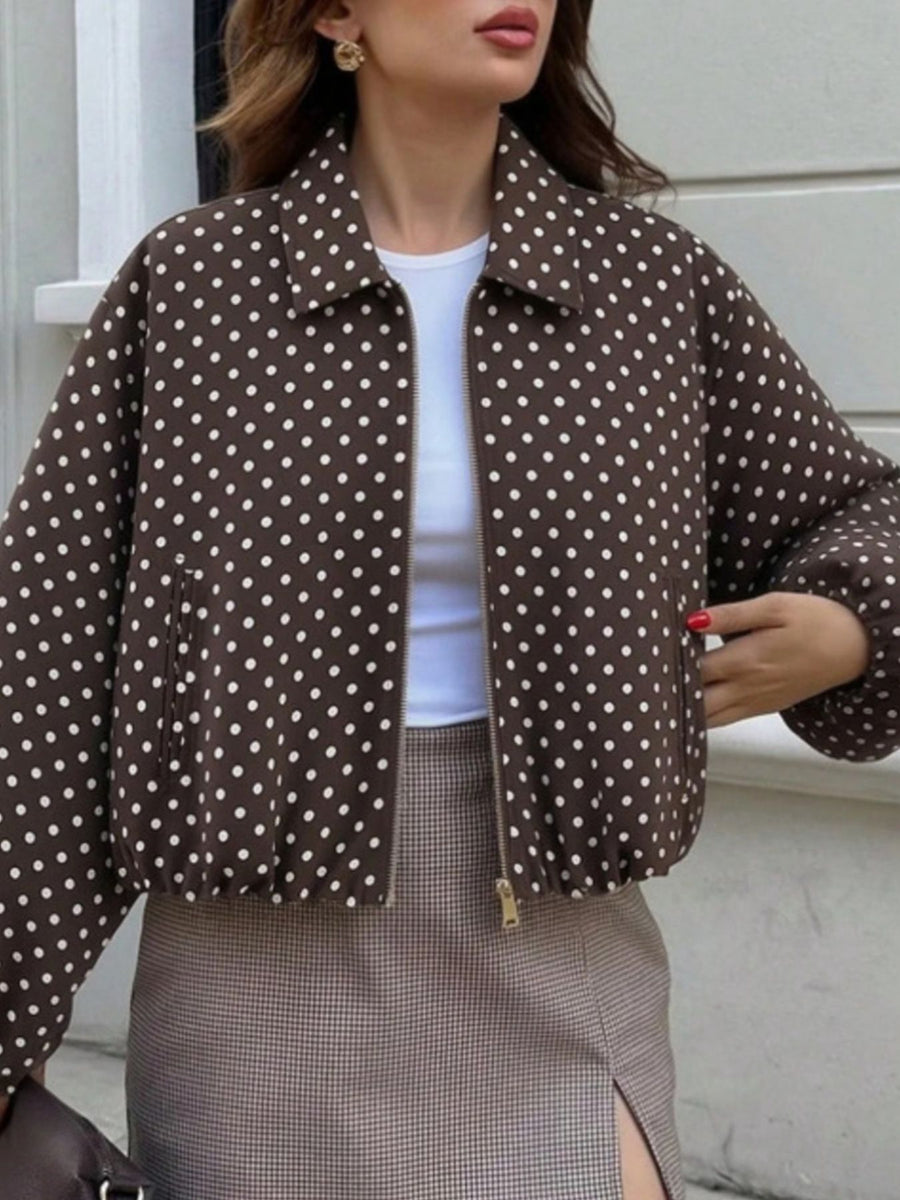 White zip-up jacket