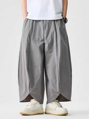 harem pants in Purple with pocketed and cropped