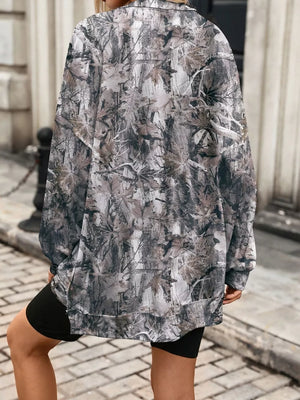 65% viscose, 30% polyester, 5% elastane Care instructions: Machine wash cold sweatshirt in Camouflage with relaxed silhouette