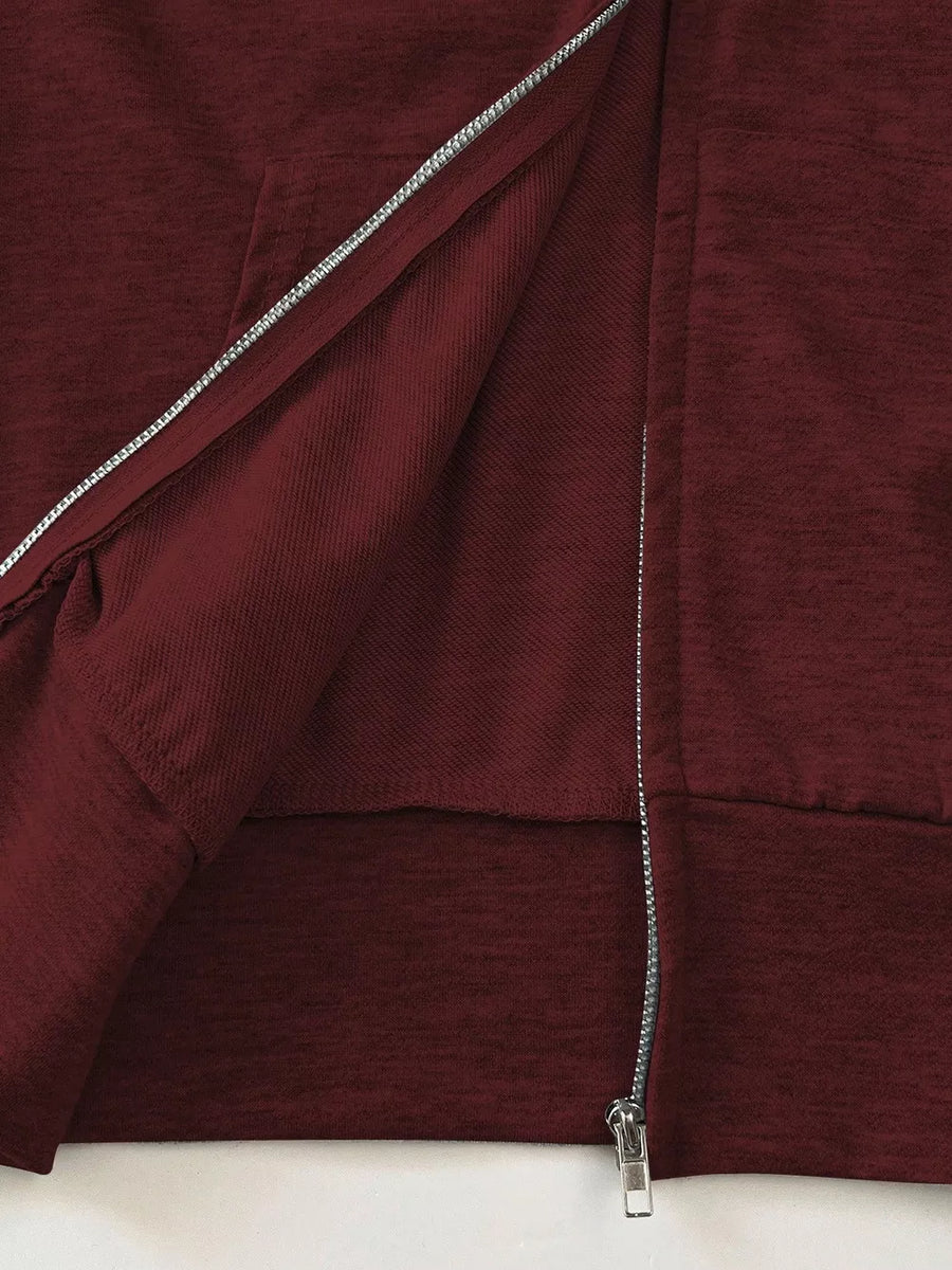 Zip Up Long Sleeve Hoodie option 4