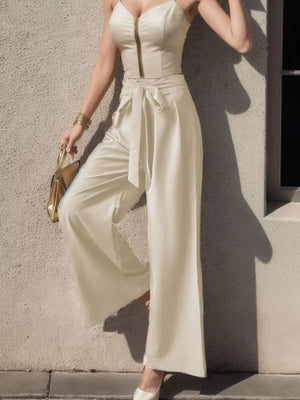 Pink High-waisted Wide-leg Pants