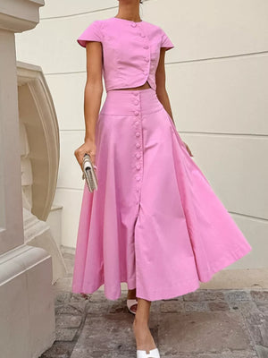 Pink skirt set