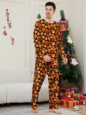 black pajama set with family matching and long sleeve