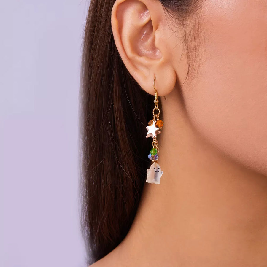 earrings featuring novelty in orange with 18K Gold-Plated, Acrylic, Zinc alloy Care instructions: Imported Size &amp texture