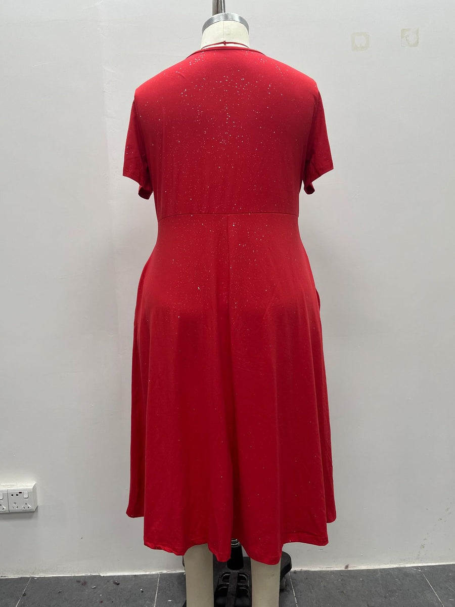 midi dress featuring polka dot in Red with Polyester 100% Care instructions: Machine wash texture