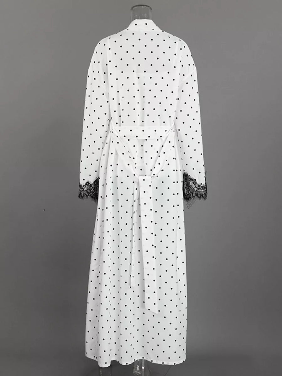 romantic pajama set in White with v-neck