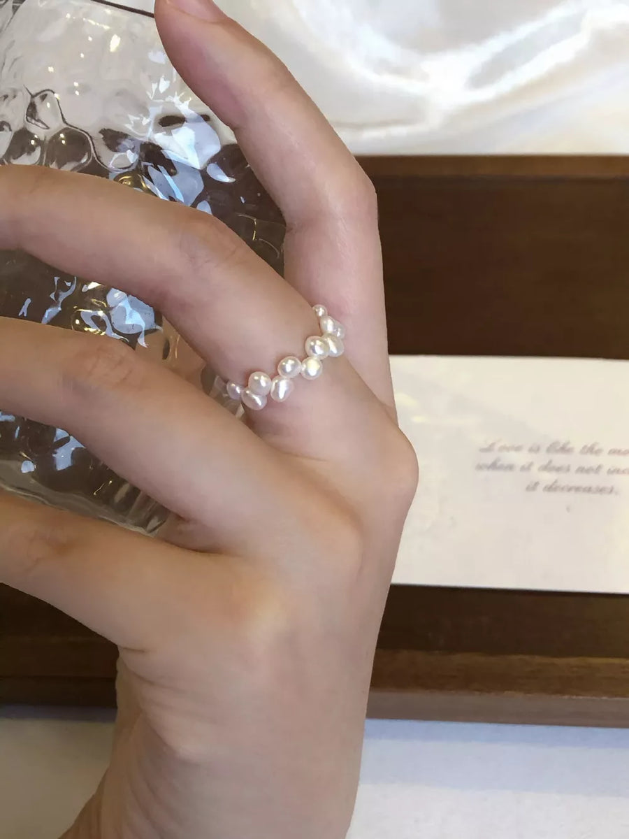 Freshwater Pearl Care instructions: While wearing the pearl jewelry, avoid expos ring in White with fitted silhouette