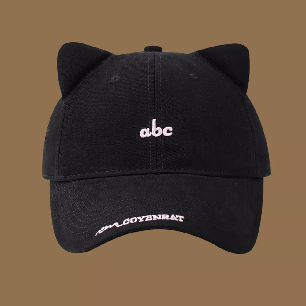 Black Cat Ear Baseball Cap