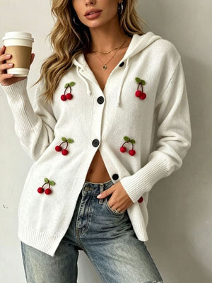 cardigan in white featuring stretch and relaxed fit