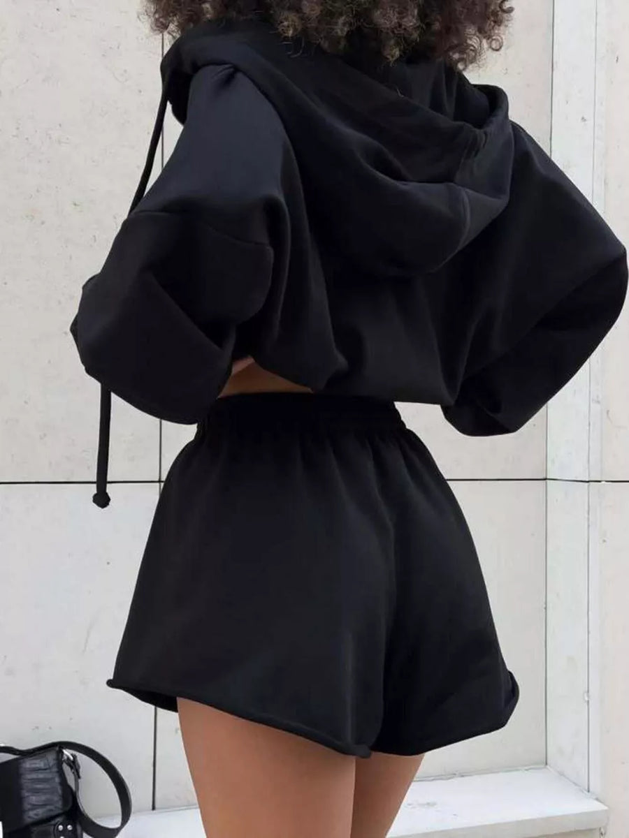 Zip-up Mini Jacket in Black, view 18
