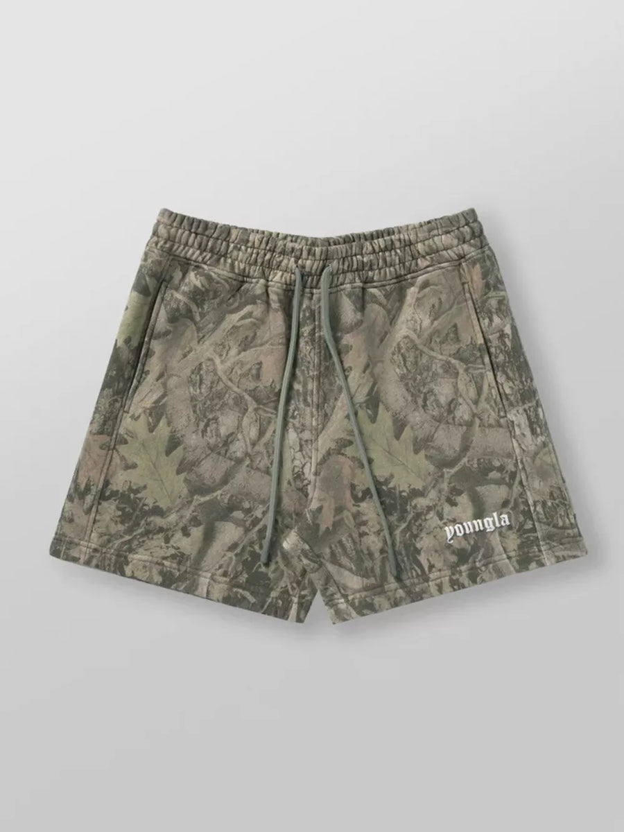 Eggshell Men's Full Size Drawstring Shorts With Pockets