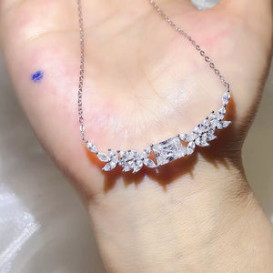 2 Carat 925 Sterling Silver Moissanite Necklace in this colorway