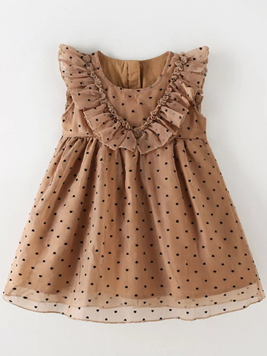 Children's Polka Dot Ruffle Dress in this colorway