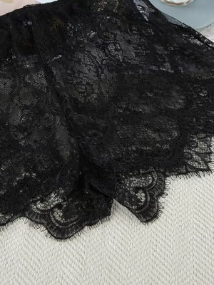 black with lounge set with floral with lace