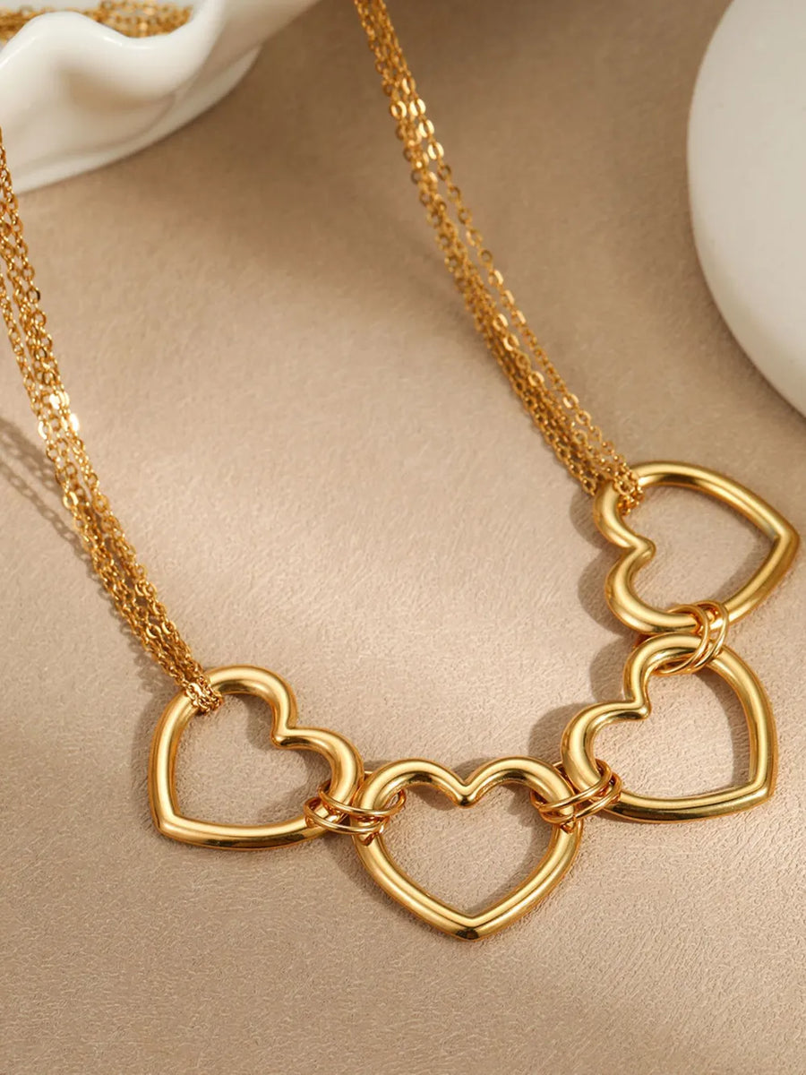 18K Gold-Plated, Stainless Steel Care instructions: Avoid wearing during exercis necklace in gold with straight silhouette