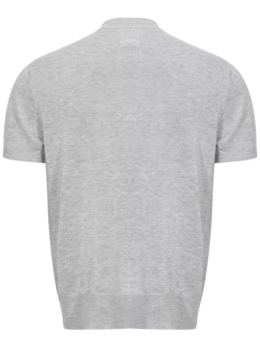 Men's Mock Neck Short Sleeve Knit Top in Khaki, view 14