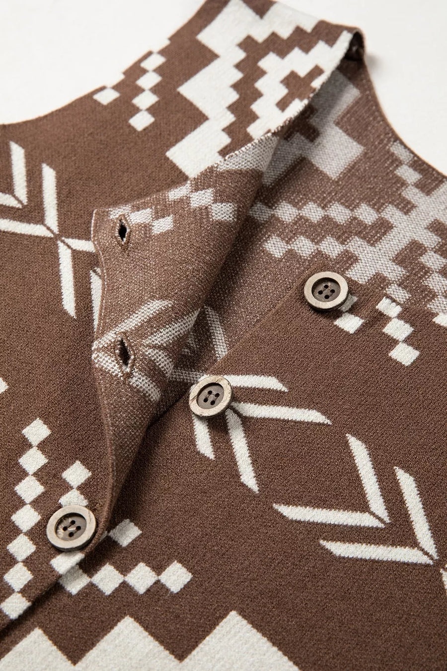 Western Geometric Sleeveless Knit Sweater Vest option 13