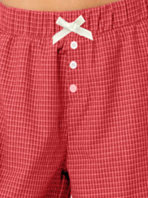 100% polyester Care instructions: Machine wash cold wide-leg pants in red with flared silhouette