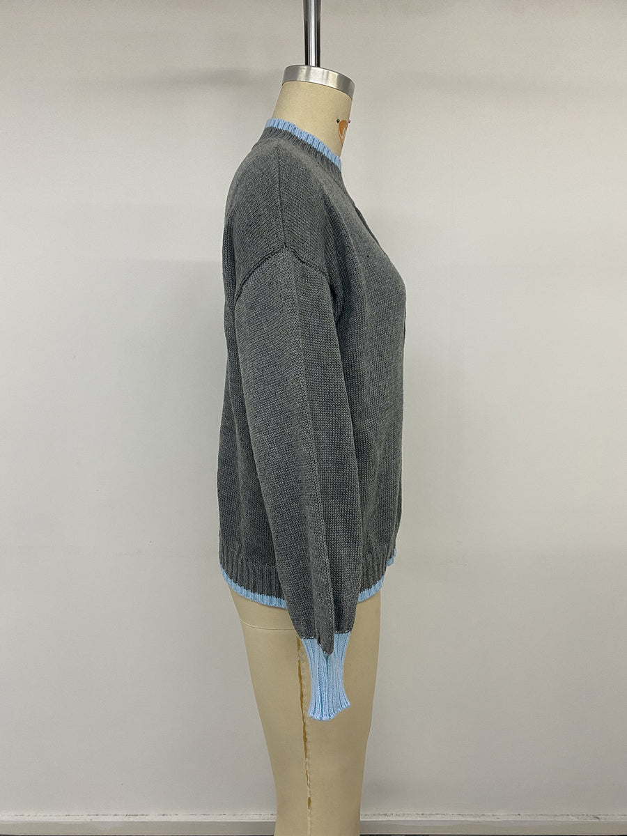 charcoal crewneck sweater