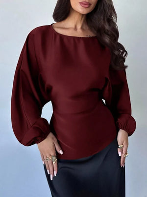 Black blouse with pullover and polka dot
