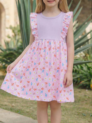 Children S Ruffled Floral Print Dress