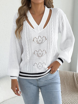 pullover sweater in White