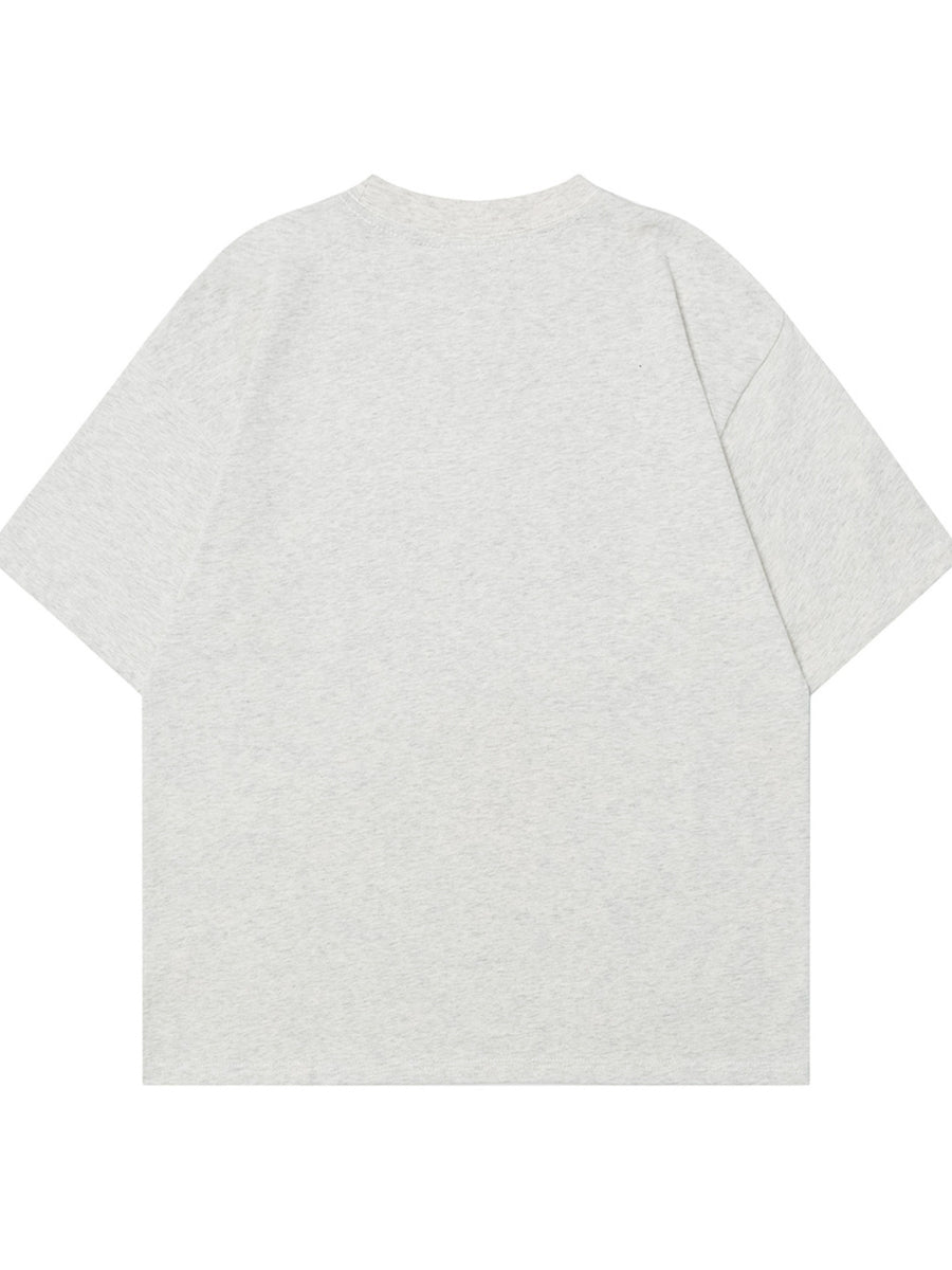 95%cotton,5%spandex Care instructions: Machine wash cold t-shirt in Light Gray with oversized silhouette