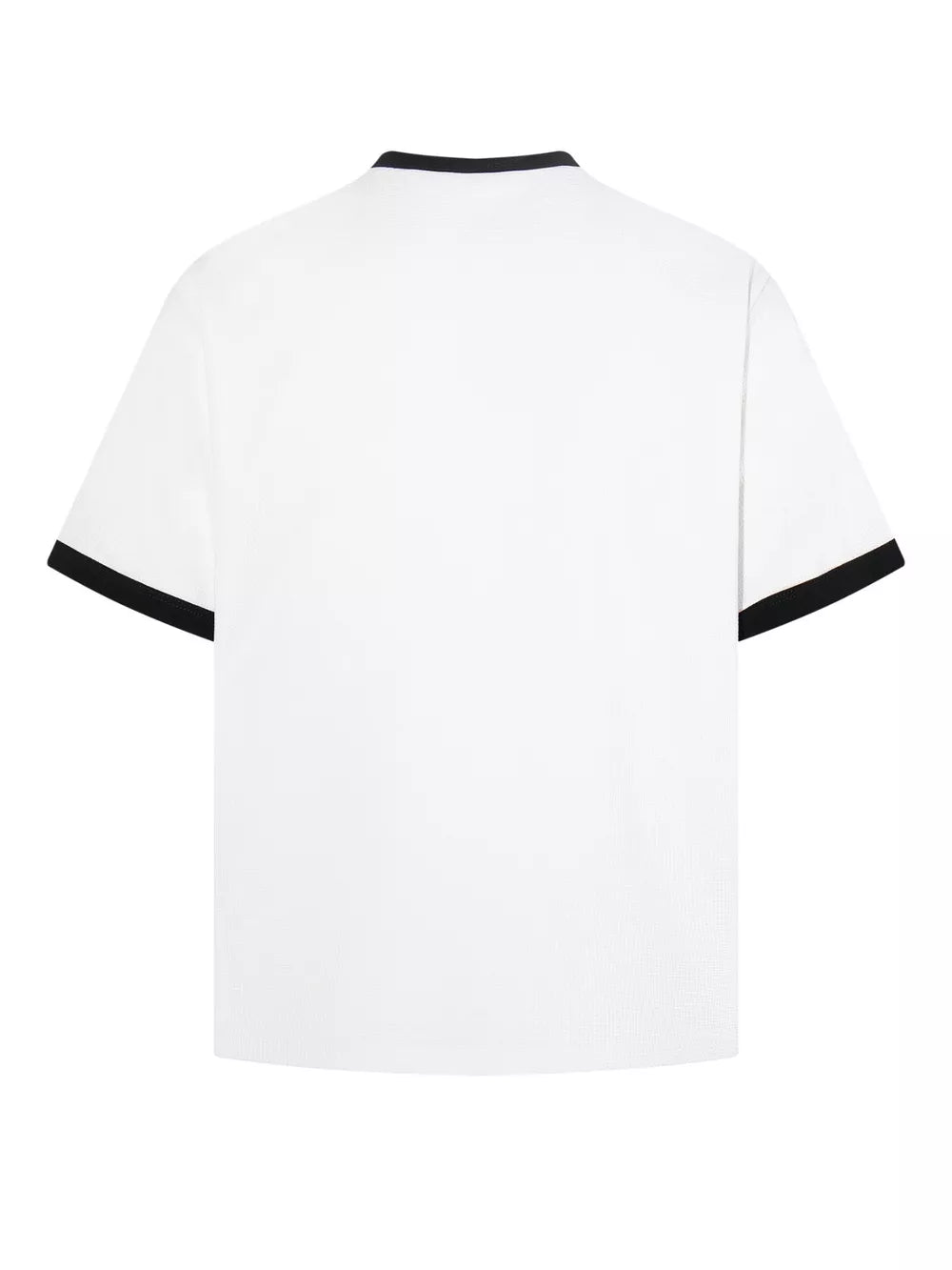 black t-shirt featuring graphic print and graphic-print