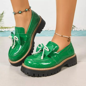 PU Leather,Rubber Imported Size &amp loafer in emerald green with regular silhouette