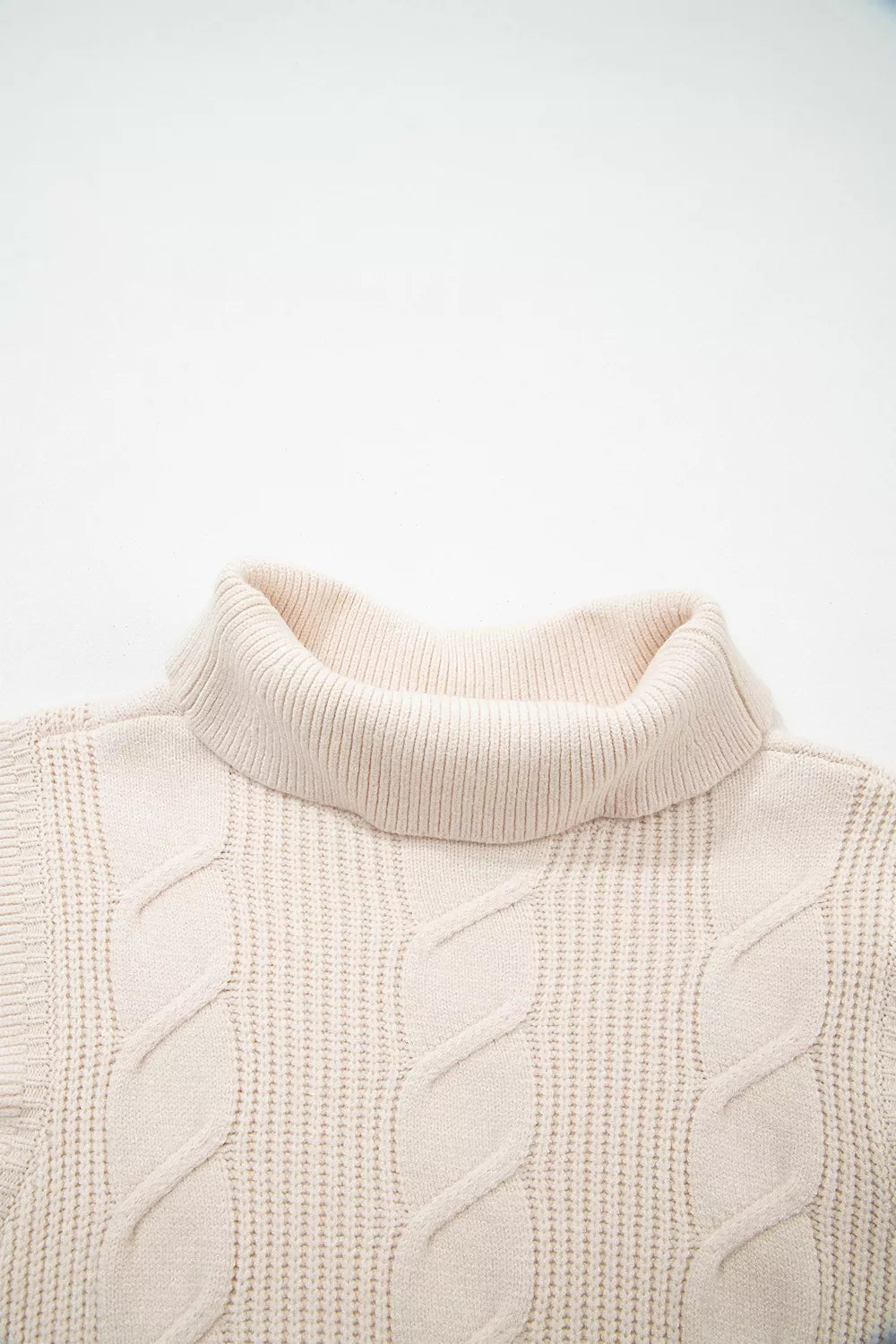 52% viscose, 26% polyester, 22% polyamide Care instructions: Machine wash cold turtleneck sweater in Scarlet with slim