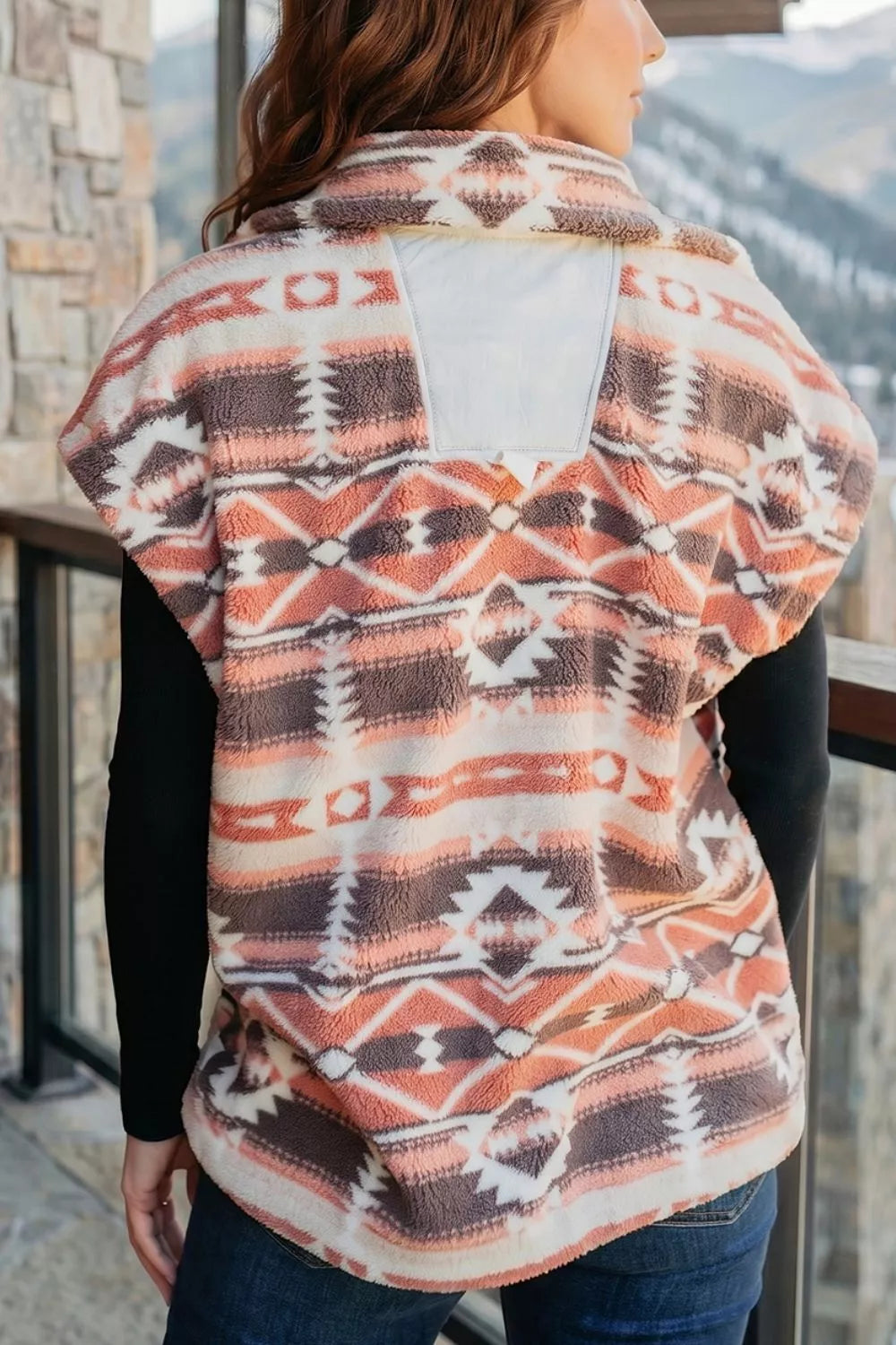 Shell:100% polyester+Lining:100%Polyester Care instructions: Machine wash cold vest in chocolate brown with relaxed