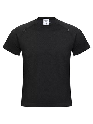 Men's Textured Knit Short Sleeve T-shirt in Black