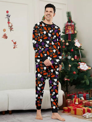 modern pajama set in Dad with crew neck