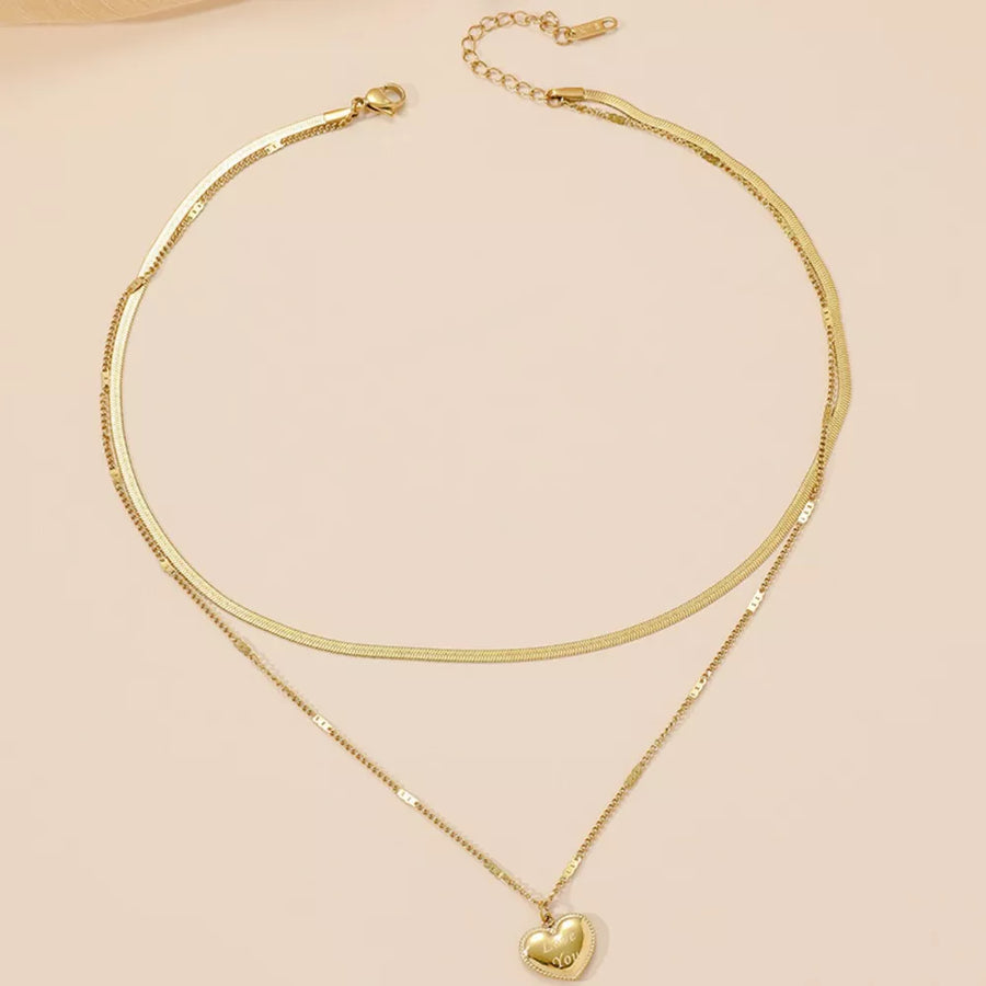 gold necklace with princess length and clasp