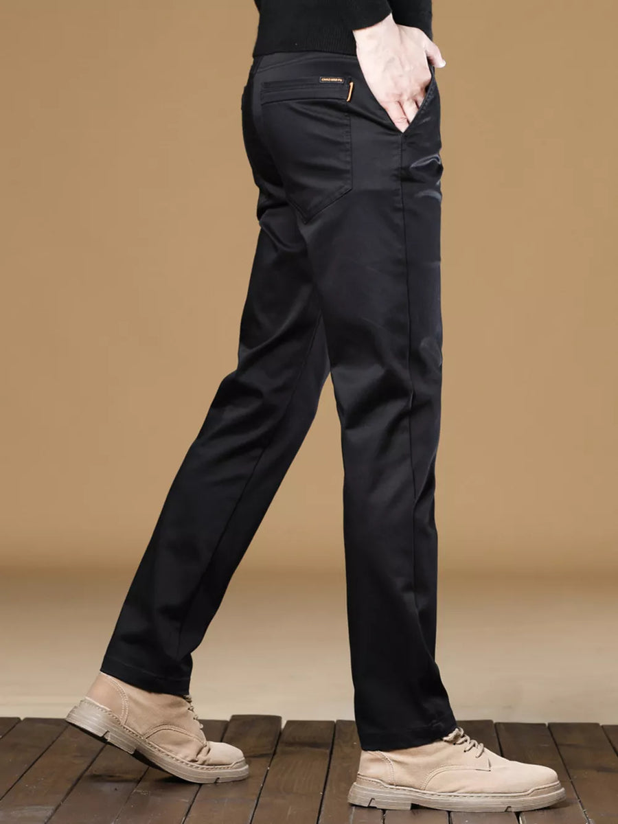 Dark Blue Men's Stretch Fit Casual Pants