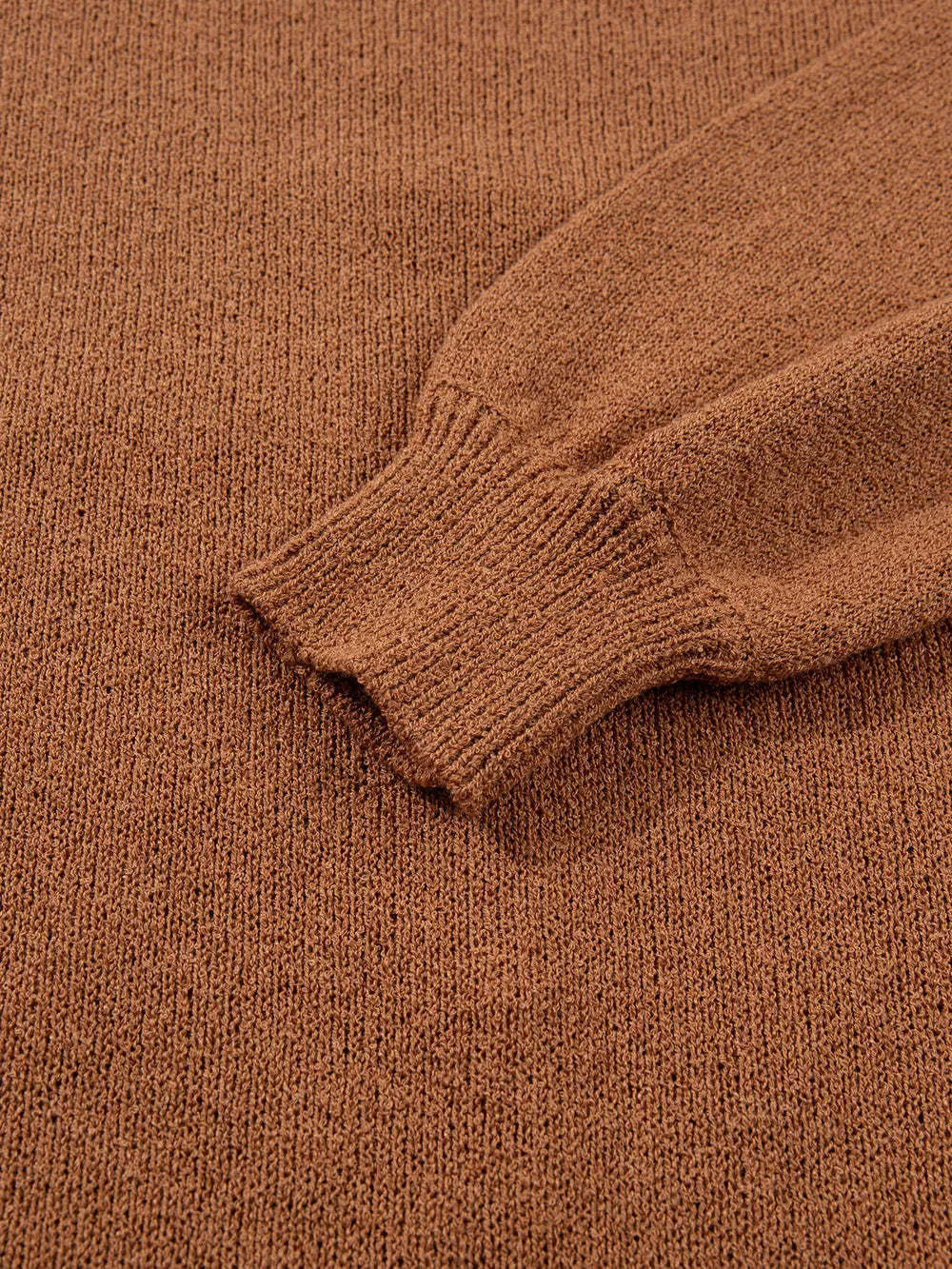 rust pullover sweater with pullover and graphic-print