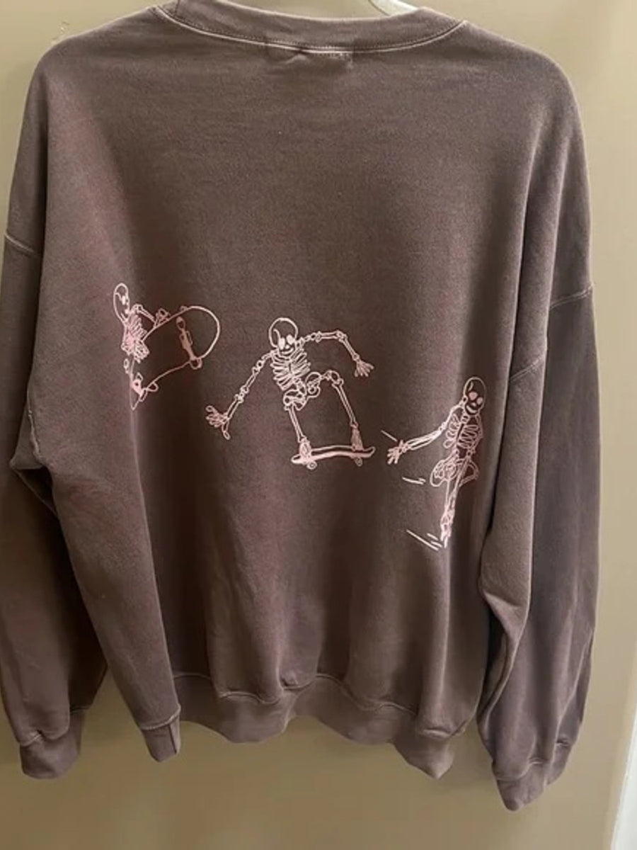Light Gray oversized sweatshirt with crew neck