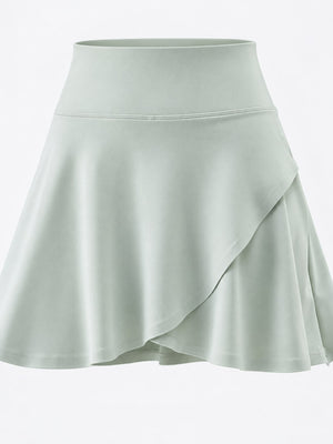 White - Leg-Lengthening mini skirt with mini and elastic