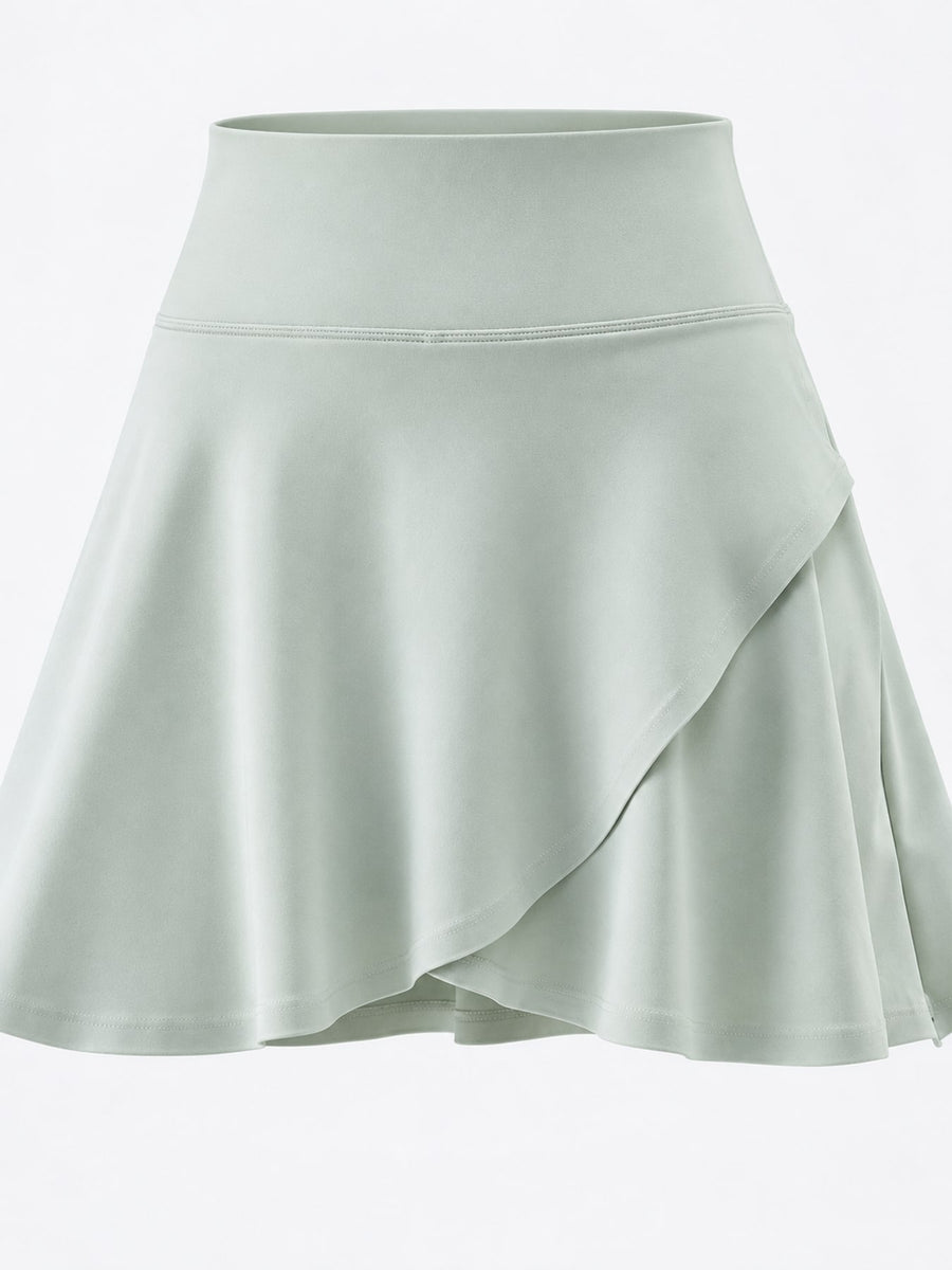 White - Leg-Lengthening mini skirt with mini and elastic