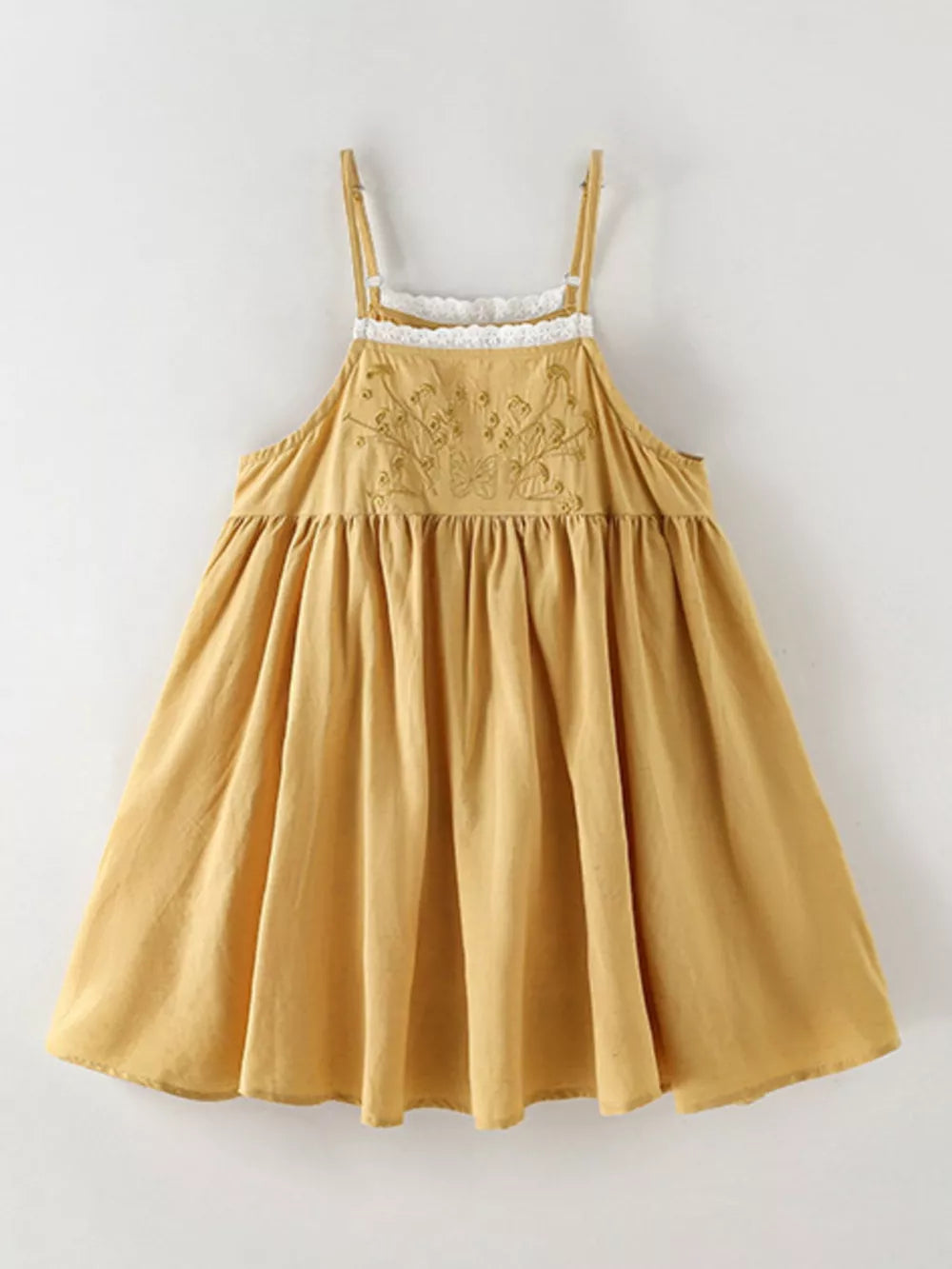 Children's Lace Detail Embroidered Dress in this colorway