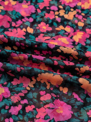 top in Floral with floral and sheer