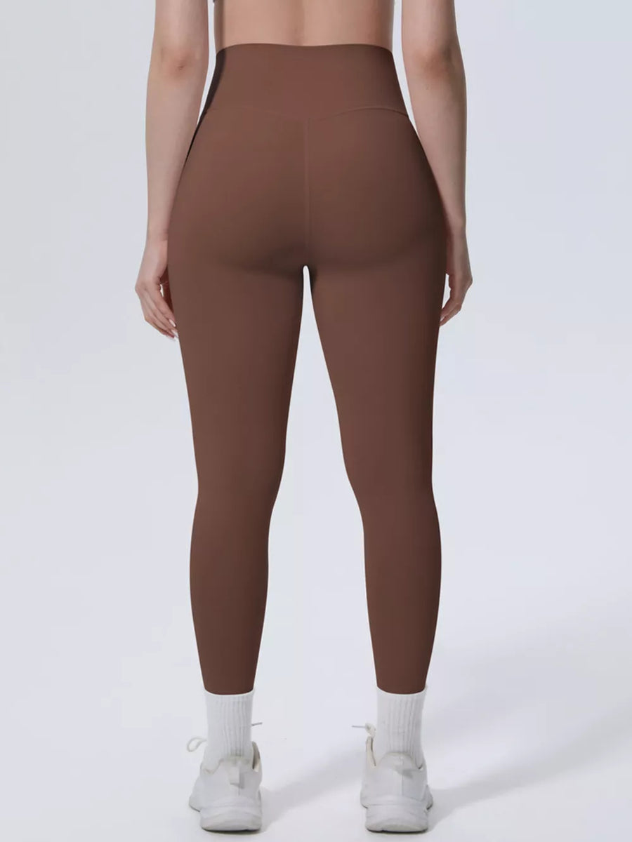 High-waisted Seamless Active Leggings in sage green with buttery-soft
