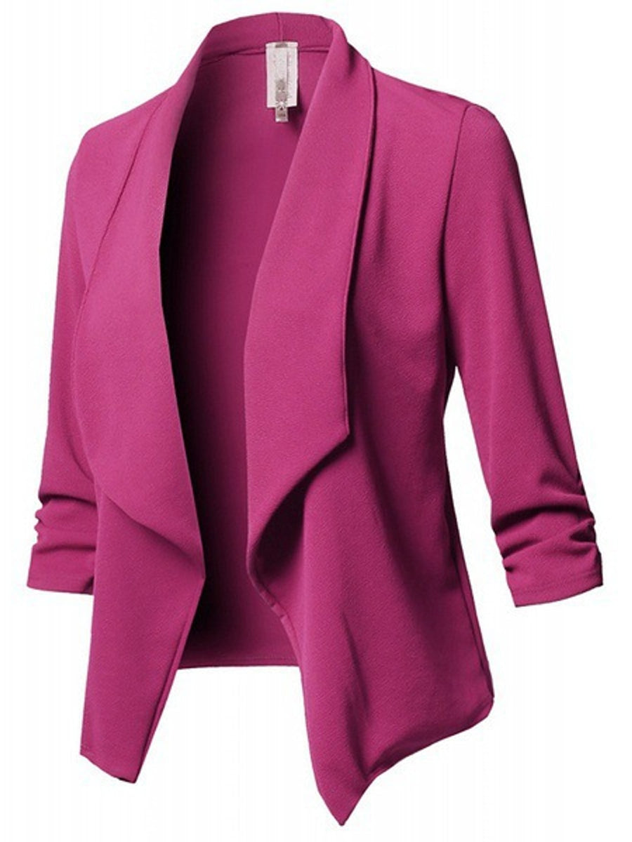 Viscose &amp blazer in Navy with regular silhouette