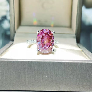 Platinum-Plated, 925 sterling silver, Moissanite Carat weight: 8ct Care instruct ring in silver with ring silhouette