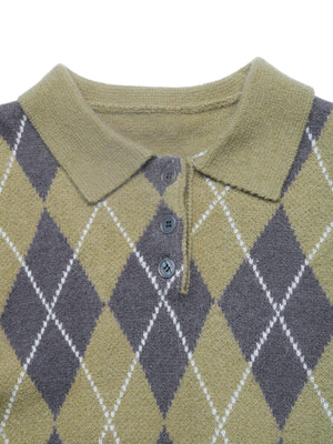 preppy pullover sweater in charcoal gray with collared