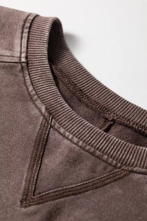 3/4 Sleeve Mineral Wash Cotton Top option 8