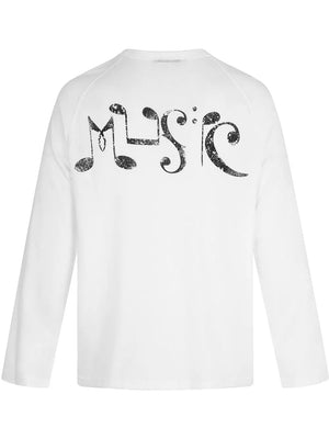 Men's Graphic Long Sleeve T-shirt in White