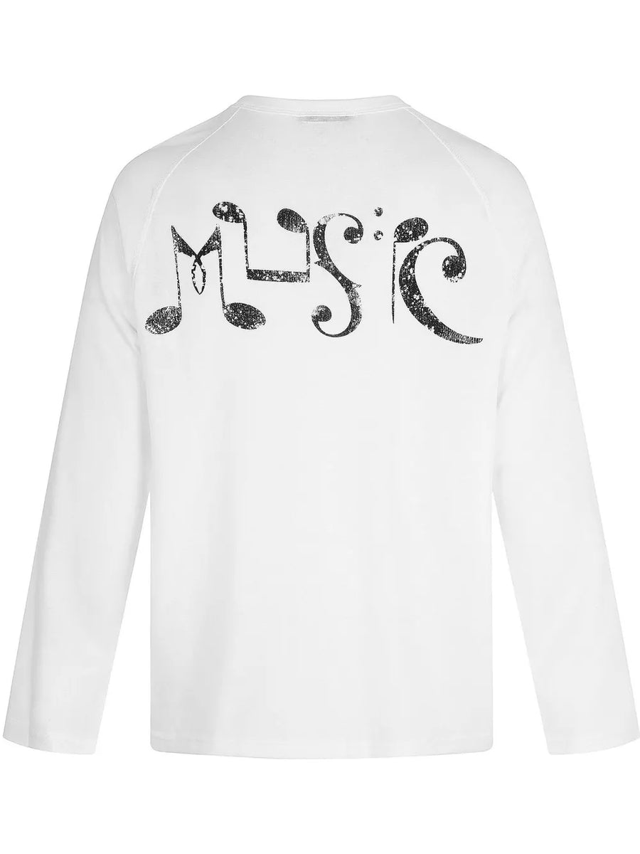 Men's Graphic Long Sleeve T-shirt in White