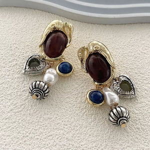18K Rose Gold-Plated, Platinum-Plated, Zinc alloy Care instructions: Avoid weari earrings in silver with dangle silhouette